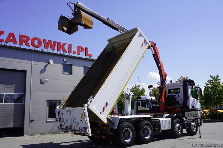 Oboustranný sklápěč Mercedes-Benz Arocs 3236 8x4 / HDS Fassi F155A.0.22
