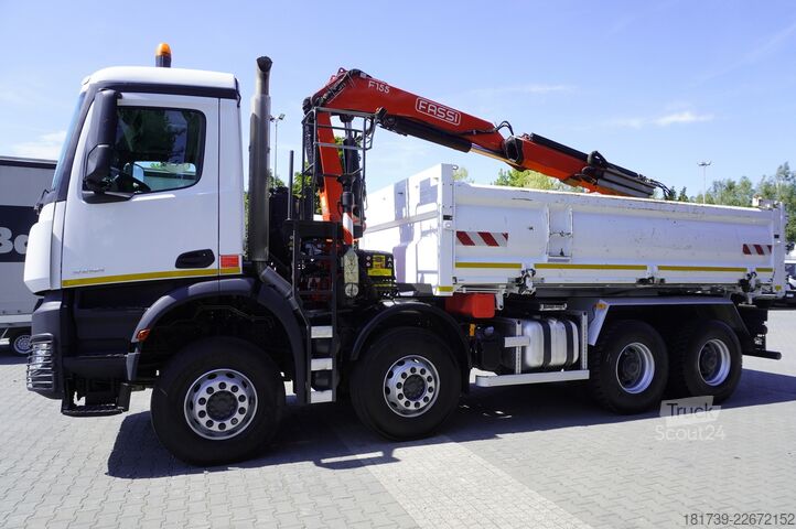 Oboustranný sklápěč Mercedes-Benz Arocs 3236 8x4 / HDS Fassi F155A.0.22