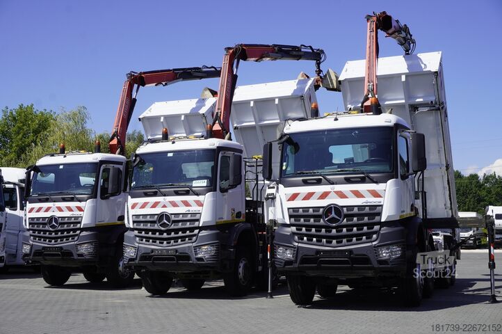 Oboustranný sklápěč Mercedes-Benz Arocs 3236 8x4 / HDS Fassi F155A.0.22