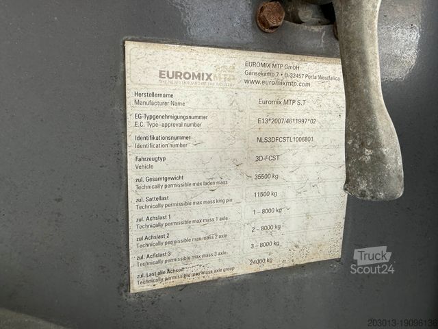 Auflieger  Betonmischer-Auflieger Euromix 12 m³ mit Motor