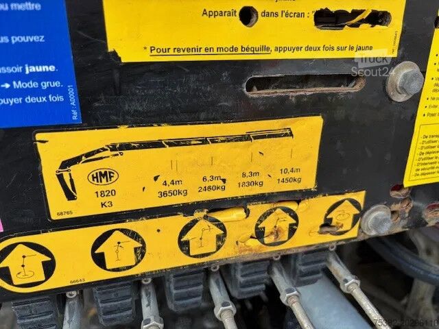 Camion-benne avec grue Renault C430 P8x4*4 TRIDEM + HMF KRAAN 1820K3 - REMOTE ...
