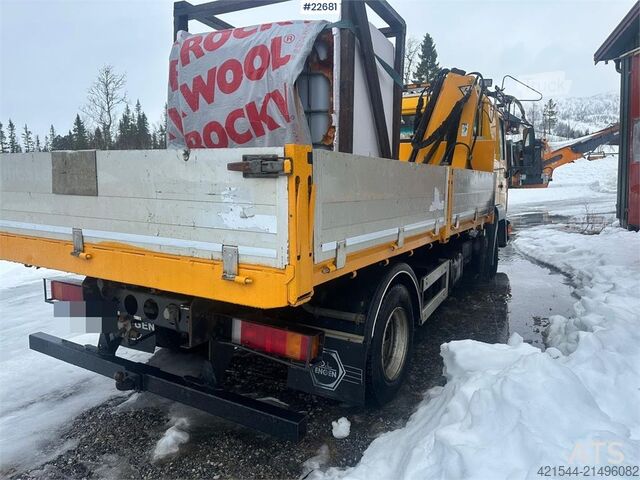 Flatbed MAN 8.163 LC planbil m/ Palfinger PC 2300 B kran, 3-ve