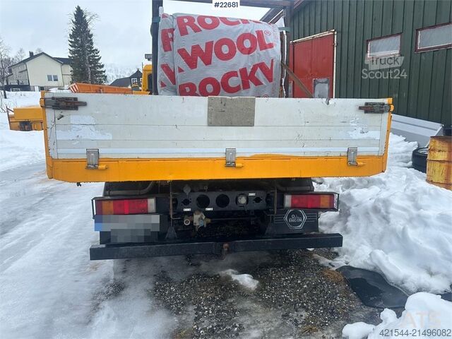 Flatbed MAN 8.163 LC planbil m/ Palfinger PC 2300 B kran, 3-ve