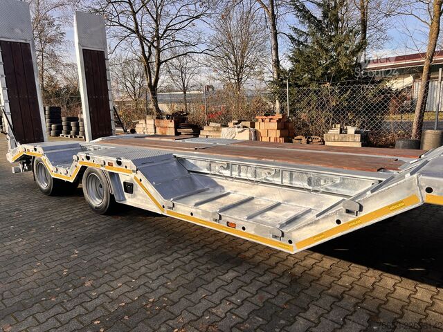 Dieplader oplegger Möslein T 4 VB H1 R  neuer 4 Achs Tieflader + Radmulden