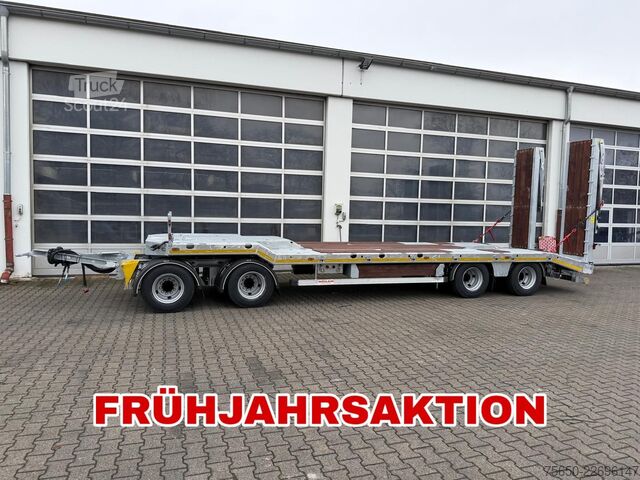 Dieplader oplegger Möslein T 4 VB H2  neuer 4 Achs Tieflader hydraulischen Rampen