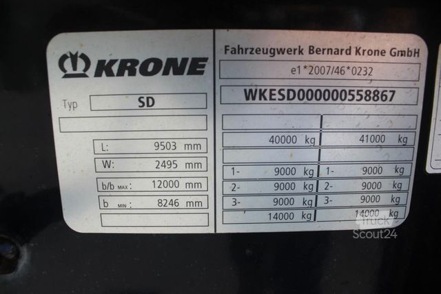 Náves s výmennou nadstavbou KRONE SD - SLIDER MULTI HighCube BPW Nr.: 867