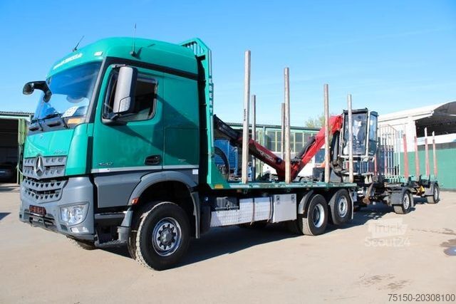 Tomruk kamyonu MERCEDES-BENZ 2542 6x4 BL HAD KRAN EPSILON M12L97 Nr.: 691
