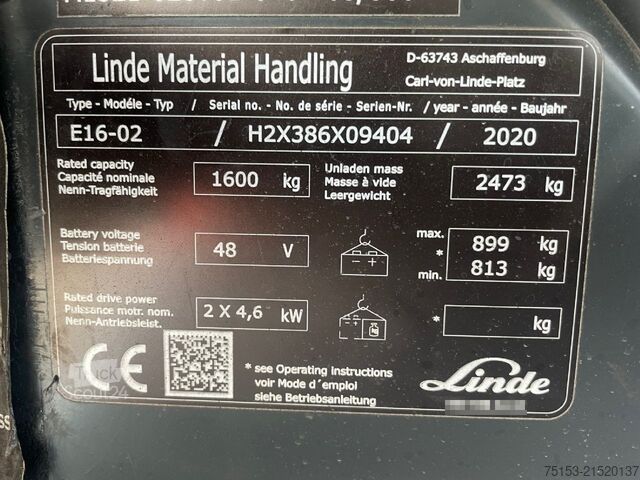 Електричний – 3 колеса Linde E16-02-386-EVO (KDD, UVV, SE und LACK NEU)