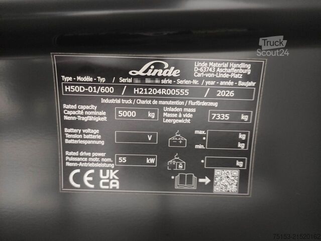 Chariots élévateurs diesel Linde H50D-600-1204 **NEU**