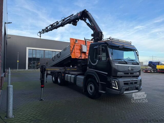 Benne à 3 côtés Volvo FMX 460 6x4 3 zijdige Kipper/ Hiab 288 E-6,Winc...