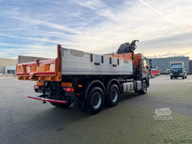 Benne à 3 côtés Volvo FMX 460 6x4 3 zijdige Kipper/ Hiab 288 E-6,Winc...