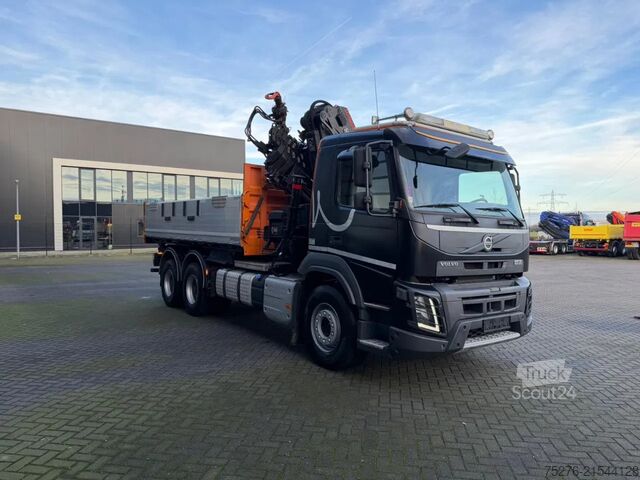 Benne à 3 côtés Volvo FMX 460 6x4 3 zijdige Kipper/ Hiab 288 E-6,Winc...