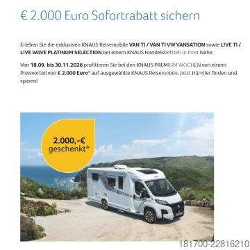 Autorulotă semi-integrată Knaus L!VE TI 650 MEG Platinum Selection TraumMobil*160*Autom*L-Sitz