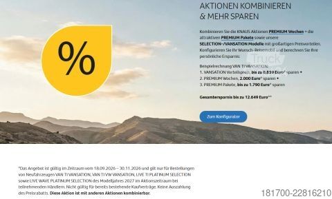 Autorulotă semi-integrată Knaus L!VE TI 650 MEG Platinum Selection TraumMobil*160*Autom*L-Sitz