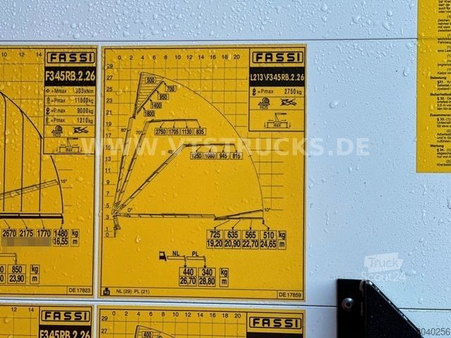 Vrachtauto met open laadbak MAN TGS 35.470 8x4 Pritsche + FASSI F345RB Kran,JIB