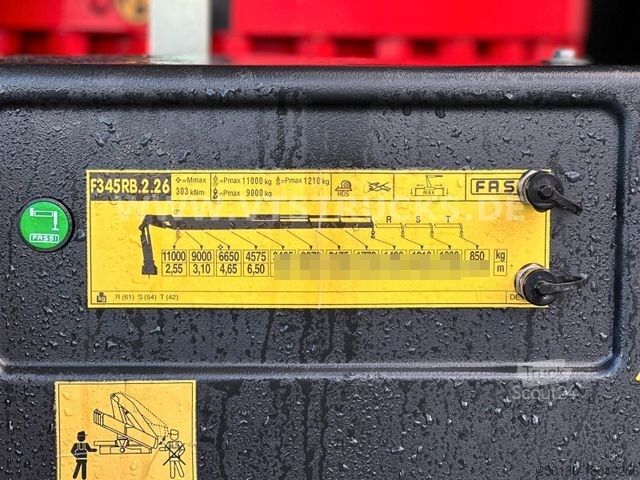 Vrachtauto met open laadbak MAN TGS 35.470 8x4 Pritsche + FASSI F345RB Kran,JIB