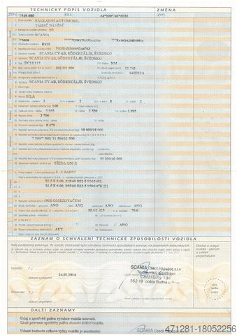 Великооб’ємний тягач SCANIA R410 N320 LOW DECK HIGH LINE EURO 6