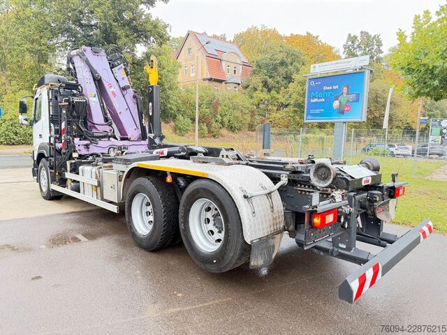 Āķa konteineru automašīna VOLVO FMX 460 6x4 liftachse Abrollkipper KRAN 13m FUNK