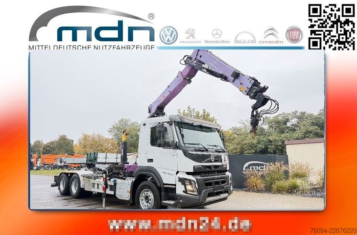 Kravas automašīnai uzstādīts celtnis VOLVO FMX 460 6x4 liftachse Abrollkipper KRAN 13m FUNK