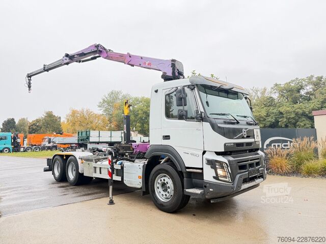 Kravas automašīnai uzstādīts celtnis VOLVO FMX 460 6x4 liftachse Abrollkipper KRAN 13m FUNK