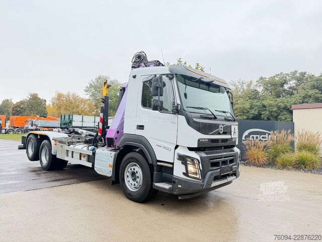 Kravas automašīnai uzstādīts celtnis VOLVO FMX 460 6x4 liftachse Abrollkipper KRAN 13m FUNK