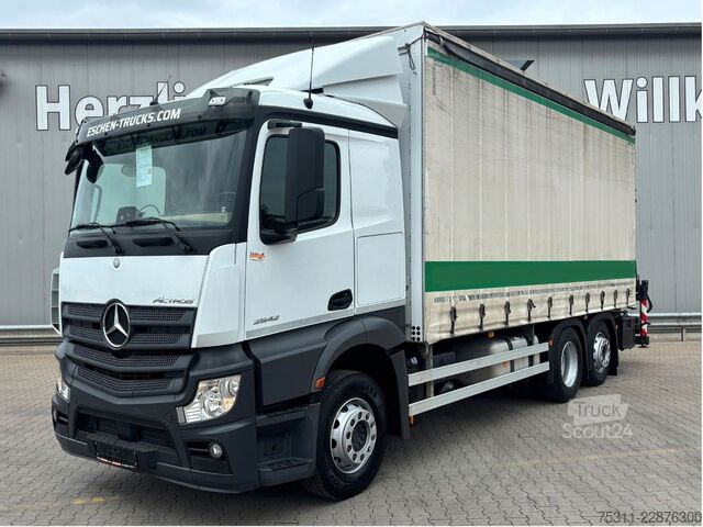 Platforminis sunkvežimis MERCEDES-BENZ Actros 2542 6x2 Lenk*HIAB 158 D-3 Kran*Funk*HU27