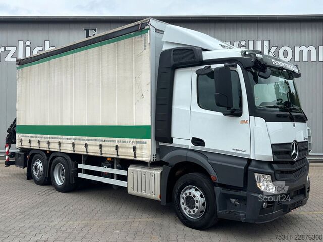 Platforminis sunkvežimis MERCEDES-BENZ Actros 2542 6x2 Lenk*HIAB 158 D-3 Kran*Funk*HU27