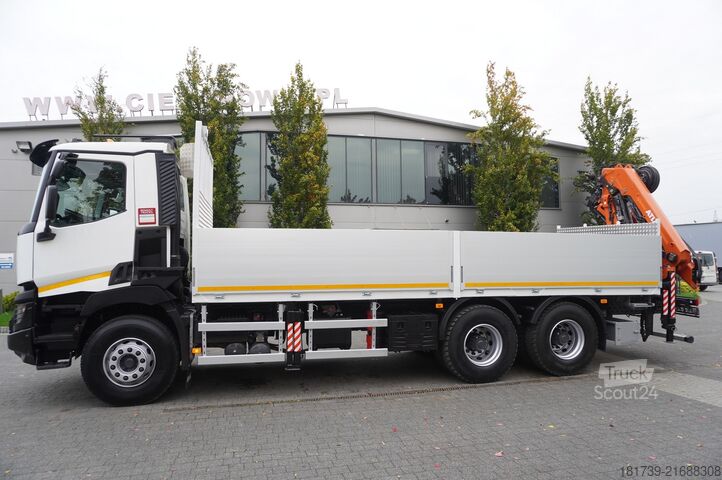 Plattform mit Kran Renault C380 Comfort 6x4 / Atlas 172.3E crane