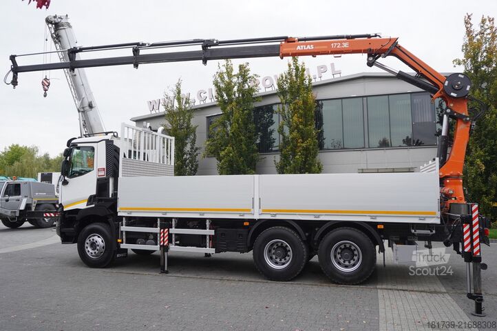 Plattform mit Kran Renault C380 Comfort 6x4 / Atlas 172.3E crane
