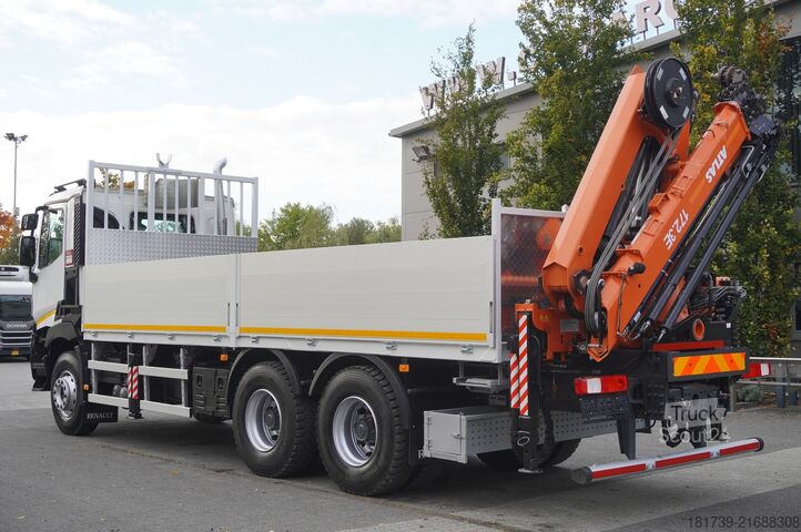 Plattform mit Kran Renault C380 Comfort 6x4 / Atlas 172.3E crane