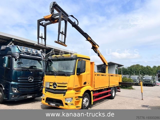 Truck mounted crane MERCEDES-BENZ 1845 Antos 4x2 Baustoffkran Palfinger 21001L