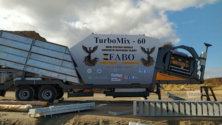 Mobile Betonmischanlage FABO mobile concrete mixing plants 60 m³/h Mobile Concrete Mixing Plant