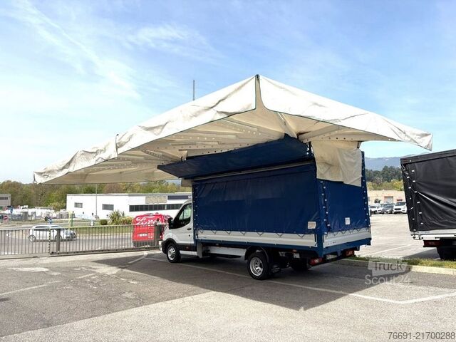 Transporter mit Pritsche & Plane Ford Transit 350 - Telo e Tenda Elettrica