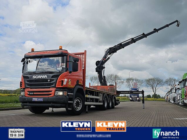 Remorque à plate-forme SCANIA P410 HIAB 258EP5