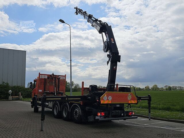 Remorque à plate-forme SCANIA P410 HIAB 258EP5