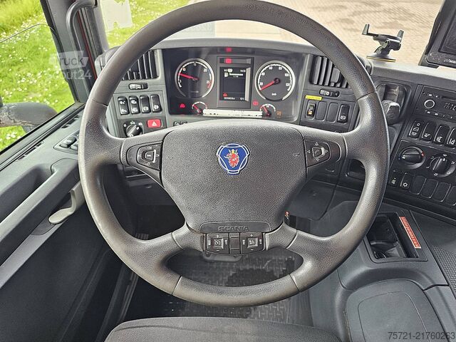 Remorque à plate-forme SCANIA P410 HIAB 258EP5