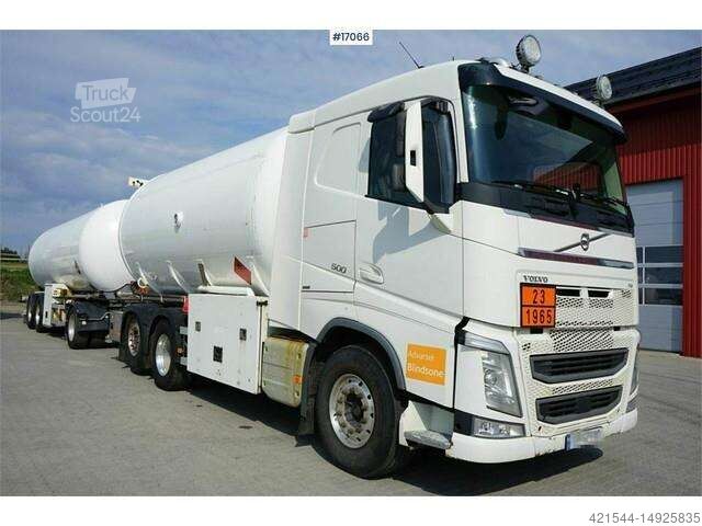 Volvo FH 500 6x2 LPG Truck with trailer.