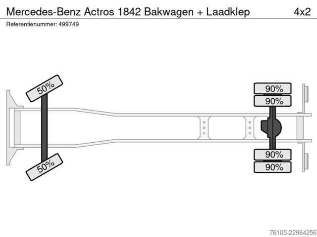  Mercedes-Benz Actros 1842 Bakwagen + Laadklep