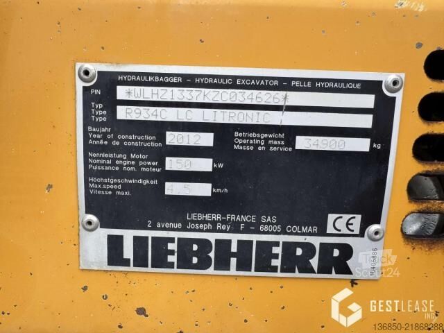 Ερπυστριοφόρος εκσκαφέας Liebherr R934 LC MULTI USER