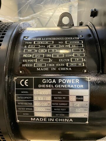 Агрегат Giga power LT-W30GF 37.5 kVA Open generator
