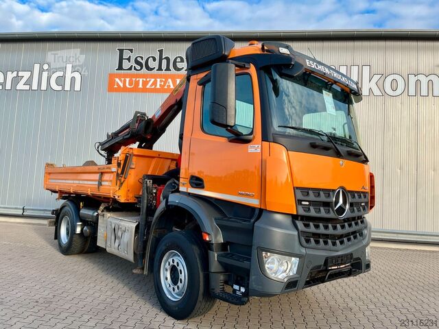 Trīspusējs kravas pašizgāzējs MERCEDES-BENZ Arocs 1830|PK14002-EHB*faltbar*Funk*MEILLER*Navi