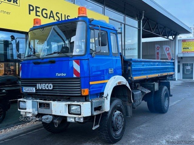 شاحنة قلابة IVECO Magirus 170-34Turbo V8 Dreiseitenkipper Allrad