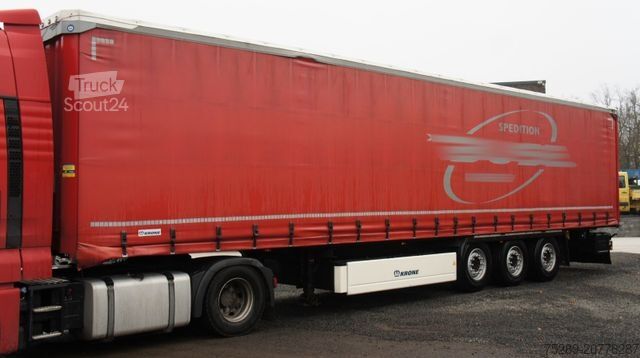 Atvērta puspiekabe ar tentu KRONE SD Pritsche + Plane Liftachse