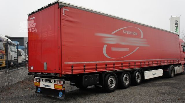 Atvērta puspiekabe ar tentu KRONE SD Pritsche + Plane Liftachse