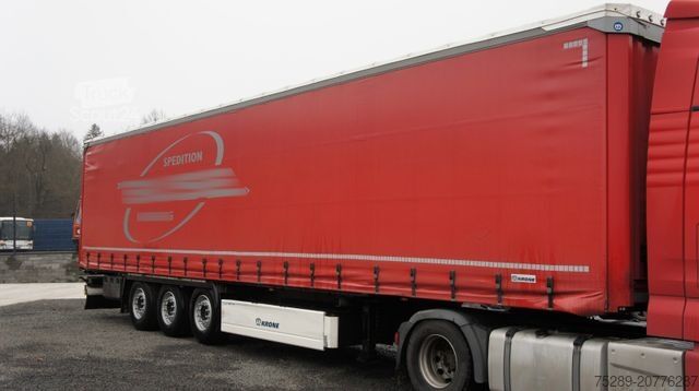 Atvērta puspiekabe ar tentu KRONE SD Pritsche + Plane Liftachse