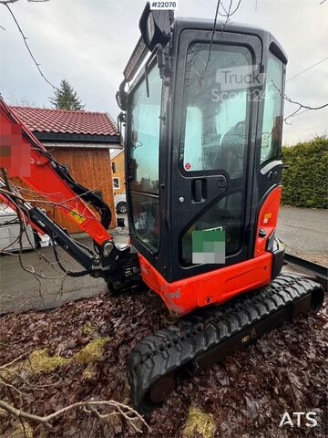 μίνι εκσκαφέας Kubota U36-4 Beltegraver m/ 4 skuffer, rotortilt og klype