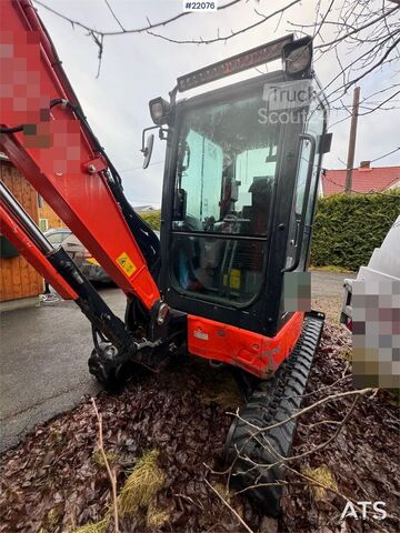 μίνι εκσκαφέας Kubota U36-4 Beltegraver m/ 4 skuffer, rotortilt og klype