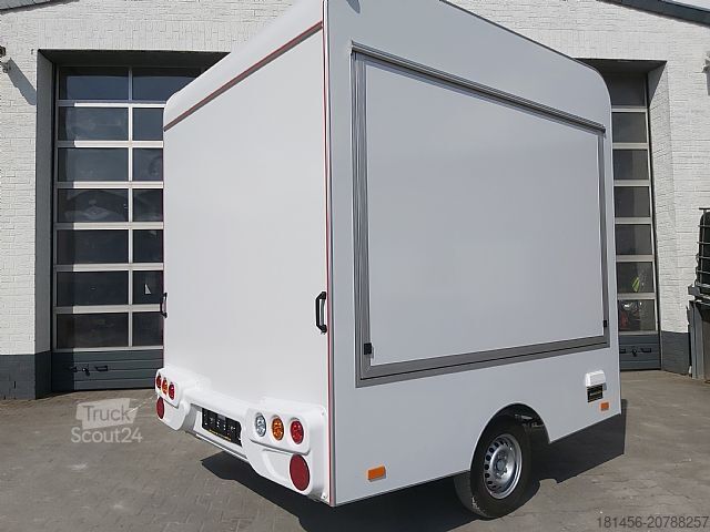 Remolque venta ambulante trailershop Retro Compact 250cm innen Licht 230 V 1 Klappe Neu verfügbar