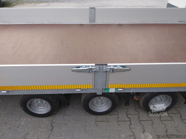 Remolque de turismos Eduard EDUARD 5522 Multitransporter Bordwände 30cm  56cm lfh Tridem Auffahrrampen verfügbar
