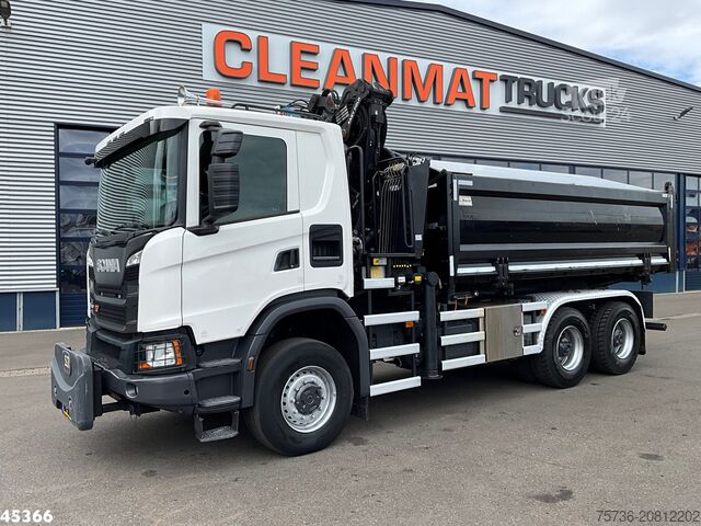Basculante de 3 lados Scania G 410 6x6 Euro 6 Palfinger 17 Tonmeter Z-kraan